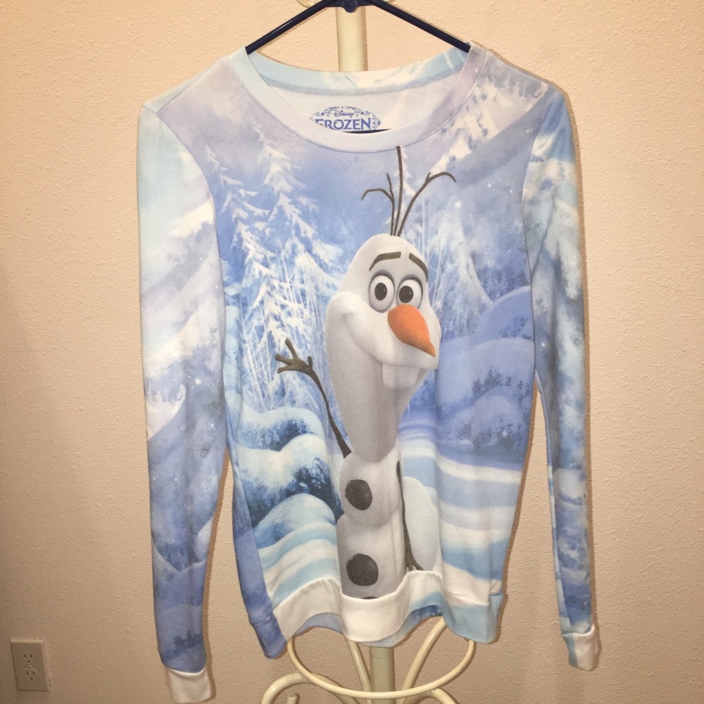 Women’s Disney Frozen Sweatshirt with Olaf Juniors